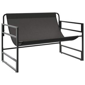 vidaXL BancÄƒ de grÄƒdinÄƒ cu pernÄƒ, taupe, 113 cm, oÈ›el