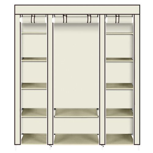 Non-woven Wardrobe 5 Layers 12 Compartments 150x45x175-beige
