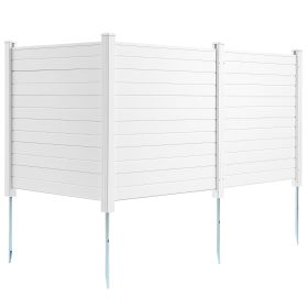 VEVOR Outdoor Privacy Screens,  Conditioner Fence, Pool Equipment Enclosure, Horizontal Vinyl Privacy Fence, Perfect To Enclose Trash Can And AC Units