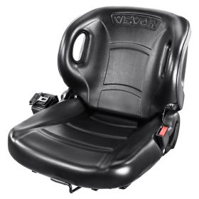 VEVOR Universal Forklift Seat,Tractor Seat With Adjustable Angle Back, Micro Switch And Seatbelt,Wrap-around Forklift Seat For Tractor Loader Excavato