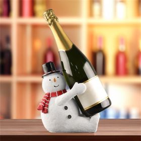Snowman Wine Holder, Tabletop Wine Racks, Wine Bottle Holder With Handles Reusables Wine Bags, Unique Wine Bottle Holder, Tabletop Wine Racks For Bar