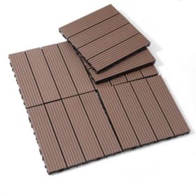 Coffee Color Composite Deck Tiles Balconies Rooftops Easy To DIY & Maintain