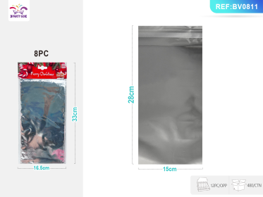 Silver Aluminum Film Self-adhesive Bag 8PC