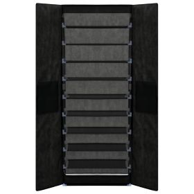 vidaXL Shoe Cabinet Black 23.6"x11.8"x65.4" Fabric