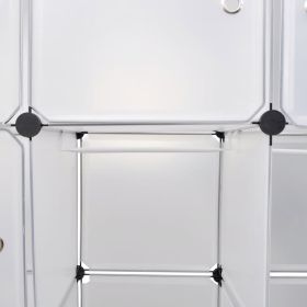 vidaXL Modular Cabinet 14 Compartments White 37x146x180.5 cm