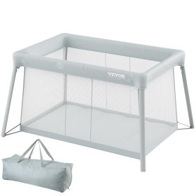 VEVOR Baby Travel Crib And Play Yard Folding Baby Playpen With Soft Mattress Pad
