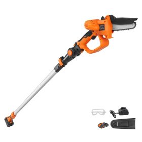 VEVOR 2-in-1 Cordless Pole Saw & Mini Chainsaw, 20V 4Ah Battery Pole Chainsaw, Cutting Capacity 8 Ft Reach Pole Saw For Branch Cutting & Tree Trimming