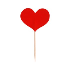 Red Toothpick Love Cake Decoration Adults And Kids Happy Brithsday Cake Flag