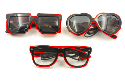 Luminous Glasses Red   Surprise Blind Box --title Remark Color Collision No Collision