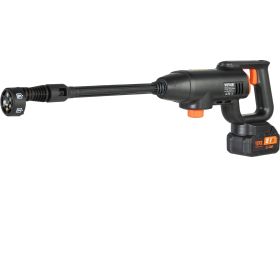 VEVOR Cordless Pressure Washer, 580-PSI 1.1 GPM Portable Power Cleaner, Handheld High-Pressure Car Washer Gun With 4.0Ah Battery, Charger, 6-in-1 Nozz