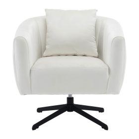 Pumpkin Shaped Rotating Iron Legged Armchair