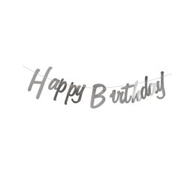 Sliver Birthday Hanging Strip Party Decorations For Weddings And Birthdays Made Of Durable Paper