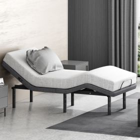 Adjustable Twin XL Bed Base, Ergonomic Electric Twin XL Size Adjustable Bed Frame, Zero Gravity Base For Stress Management, Wireless Remote Control, U