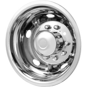 VEVOR 19.5-inch 10 Lug Wheel Simulators, 304 Stainless Steel Wheel Simulator Kit With Mirror Polished Finish, 2 Front And 2 Rear Wheel Covers Fit For