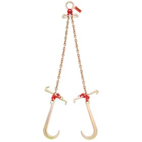 VEVOR V-Chain Bridle, 9620 Lbs Working Load Limit,G80 Tow Chain With RTJ Cluster Hooks, DOT Certified, Galvanized Coating Manganese Steel & D-Shackle,