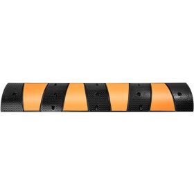 VEVOR Rubber Speed Bump, 2 Pack 2 Channel Speed Bump Hump, Long Modular Speed Bump Rated 22000 LBS Load Capacity, 72.8 X 12.2 X 2.2 Garage Speed Bump