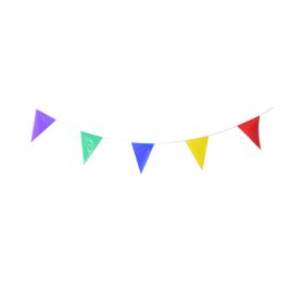3M Mixed Color Party Decorations For Adding Fun And Festivity To Your Birthday 12 Triangle Flags