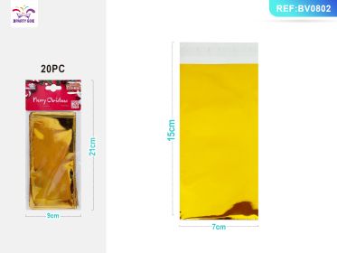Gold Aluminum Film Self-adhesive Bag 20PC