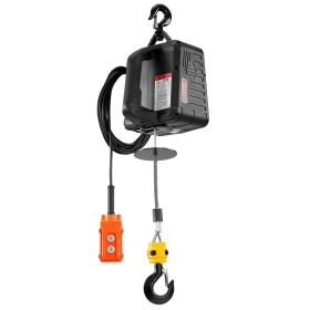 VEVOR 2-in-1 1100 Lbs Electric Hoist Winch, 1500W Portable Power Winch Crane, 22.9 Ft Lifting Height, With Wired Remote Control, For Garage, Warehouse
