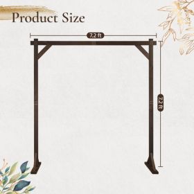7.2 Ft., Dark Brown, Flat Top, Wedding, Wooden Arches