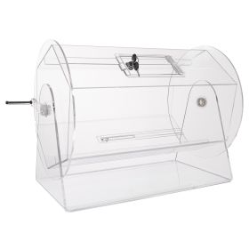 VEVOR Acrylic Raffle Drum,Professional Raffle Ticket Spinning Cage With 2 Keys, Transparent Lottery Spinning Drawing, Holds 10000 Tickets Or 300 Raffl