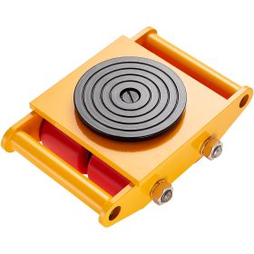 VEVOR 4PCS Machinery Skate Dolly, 17637 LBS 8T Industrial Machinery Mover, Heavy Duty Carbon Steel Machinery Moving Skate With 4 PU Wheels And Rotatio