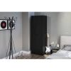 Modern Black  2-Door Wardrobe Armoire Cabinet with Clothes Hanging Rod