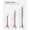Sturdy Solid Wood Coat Rack in White Finish with 8 Hooks