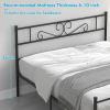 Full Sturdy Metal Platform Bed Frame with Headboard Footboard in Black Finish