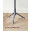 Space Saving Solid Wood Coat Rack in Grey Finish with 8 Hooks