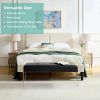 Modern Black Faux Leather Upholstered End of Bed Bench with Transparent Legs
