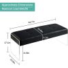 Modern Black Faux Leather Upholstered End of Bed Bench with Transparent Legs