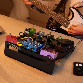 VEVOR Guitar Pedal Board, Aluminum Alloy 1.7 Lbs Super Light Guitar Effects PedalBoard With Carry Bag High Quality Velcro Fixed Strap Shoulder Strap,