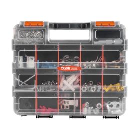 Two-sided Small Parts Organizer 34-Compartment Double-Sided PP Hardware Organizer Box