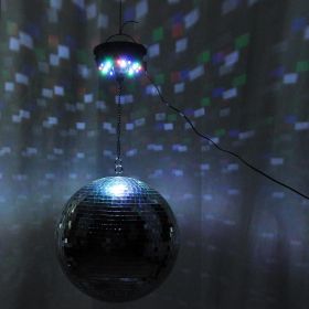 Mirror Ball Motor 6RPM LED RGBW Mirror Ball Kit for Christmas Party Pubs Clubs Decoration