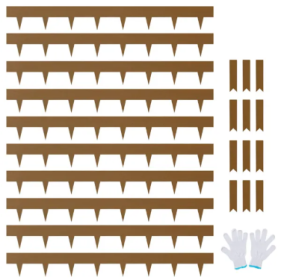 VEVOR Steel Landscape Edging, 10-pack Steel Garden Edging Borders, 39.6 L X 2 H Strips, Hammer-in Edging Border, Bendable Metal Landscape Edging For Y