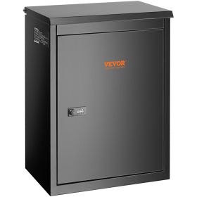 VEVOR Package Delivery Boxes For Outside , Galvanized Steel Wall Mount Mailbox With Coded Lock, Anti-Theft Baffle, IPX3 Waterproof Lockable Large Mail