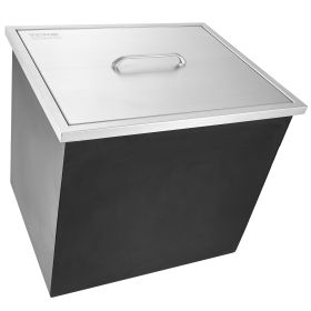 VEVOR Drop In Ice Chest, Stainless Steel Ice Cooler, Commercial Ice Bin With Cover, 40 Qt Outdoor Kitchen Ice Bar, Drain-pipe And Drain Plug Included,