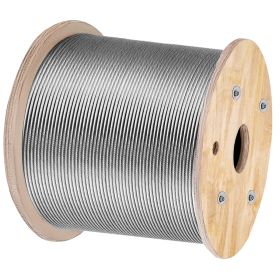 VEVOR T316 Stainless Steel Cable, Braided Wire Rope With 1x19 Strands Construction, 2100 Lbs Breaking Strength, For Deck Railing Stair Handrail Balust