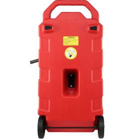 VEVOR 16 Gallon Fuel Caddy,Portable Gas Storage Tank Container With HandRubber Wheels, Fuel Transfer Storage Tank For Gasoline Machine Oil Car Mowers