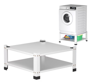 Washer And Dryer Pedestals With Storage Shelf