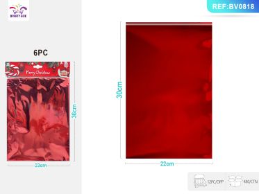 Red Aluminum Film Self-adhesive Bag 6PC