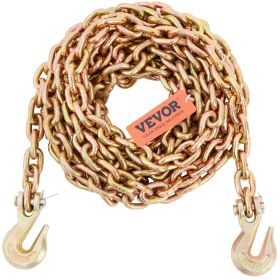 VEVOR Transport Binder Chain, 4900lbs Working Load Limit, G80 Tow Chain Tie Down With Grab Hooks, DOT Certified, Galvanized Coating Manganese Steel Fo