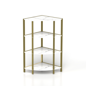 4-Tier Corner Open Shelf,Bookcase Freestanding Shelving Unit,Plant Stand Small Bookshelf For Living Room, Home Office, Kitchen, Small Space