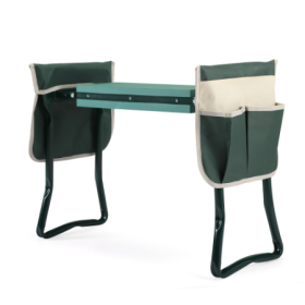 Outdoor 2-in-1 Garden Stool And Kneeler, Garden Bench With Tool Bags, Kneeling Pad, Gift For Parent, Portable, Green