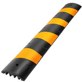 VEVOR 2pcs 6 Feet Rubber Driveway Modular Heavy Duty Speed 72.4 X 12 X 2.4 Inch Cable Protector Ramp For Garage Gravel Roads Asphalt Concrete, 2Pack-6