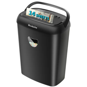 Cross Cut Paper Shredder,High-Performance,14-Sheet Capacity,6.6 Gallon Basket,P-4 Security-Jam Proof Heavy Duty Shredder For Home And Office
