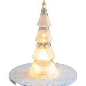 Glass Christmas Tree With Lights, Desktop Christmas Tree Romantic Christmas Decoration Statue, Suitable For Table, Desk, Style (Option: Style2)