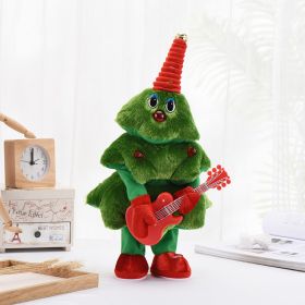 Singing Dancing Christmas Tree, Electric Wiggle Stuffed Christmas Tree Plush To Y With 8 Music Song, Lights, Animated Christmas Tree Table Cute Decora (Option: Guitar)