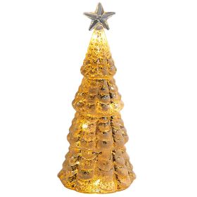 Glass Christmas Tree With Lights, Desktop Christmas Tree Romantic Christmas Decoration Statue, Suitable For Table, Desk, Style (Option: Style4)